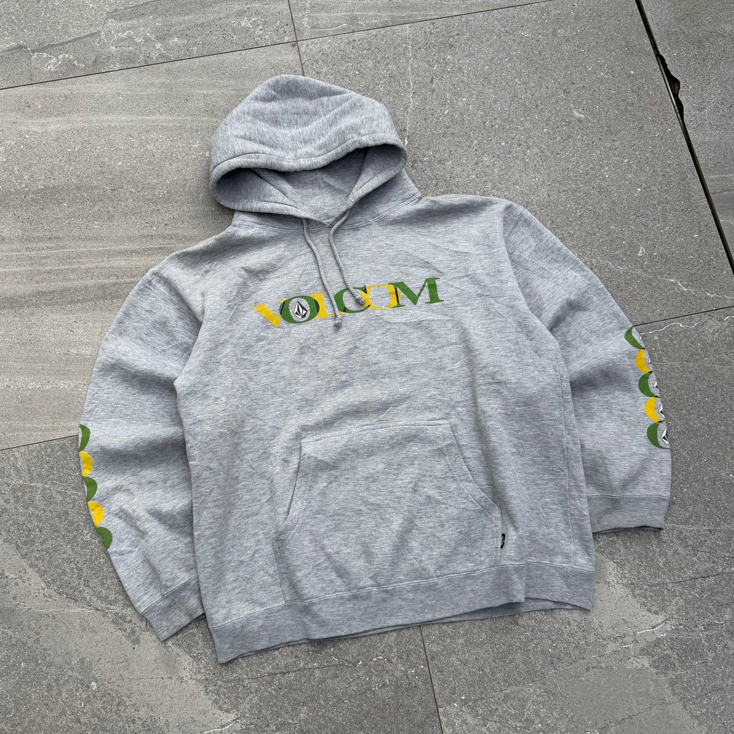 90s volcom tri hit hoodie - M