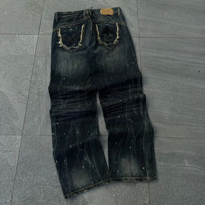 japanese big train skull bootcuts - 32x33”