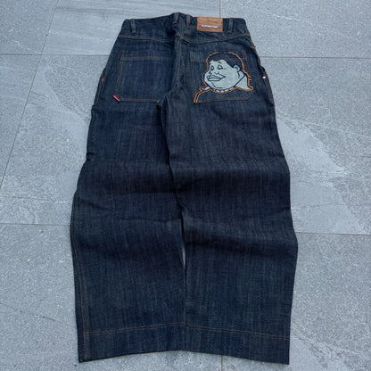raw denim fubu jeans - 34x32”