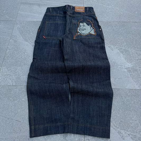 raw denim fubu jeans - 34x32”