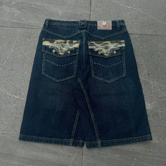 camo detailed antic jorts ((insane quality) - 36x14”