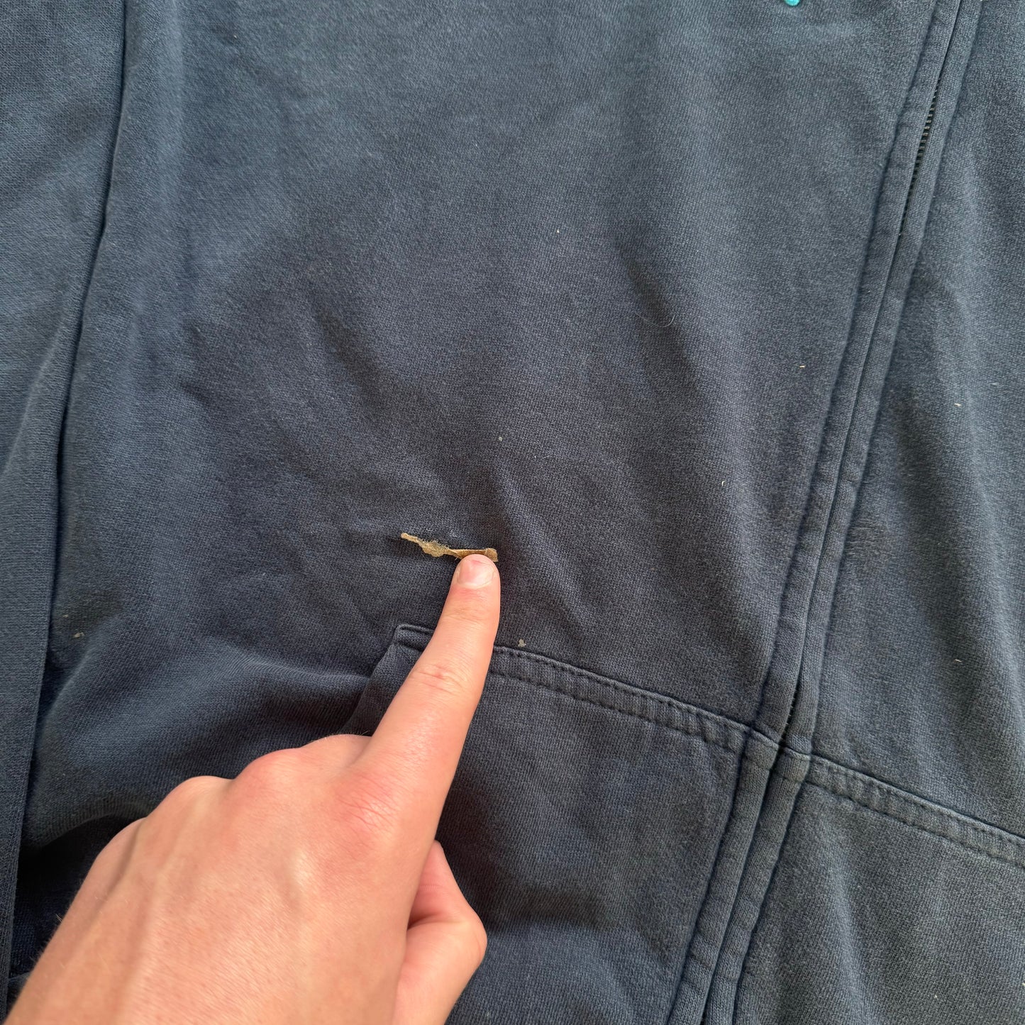 plaid logo hurley hoodie - XL