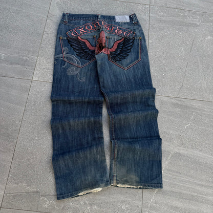 grail imperious jeans (actually impossible to find) - 34x32”