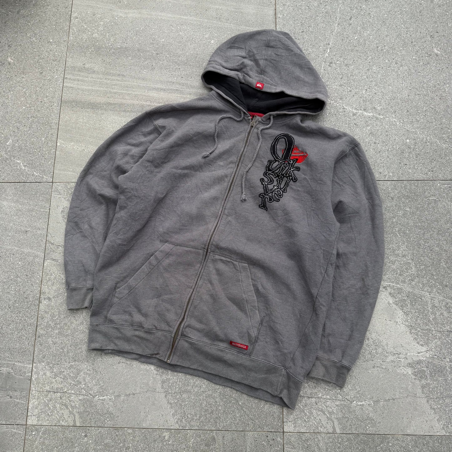 quiksilver front hit hoodie - L