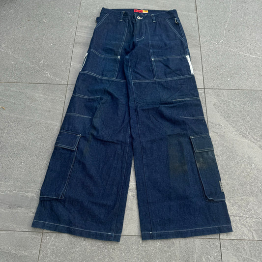 nutttty as fuck rave style jeans - 30x32” (12.5” leg opening)