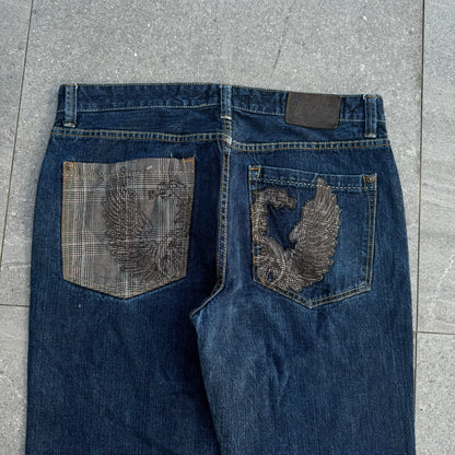 plaid detail ECKO bootcuts ((so good)) - 38x31”