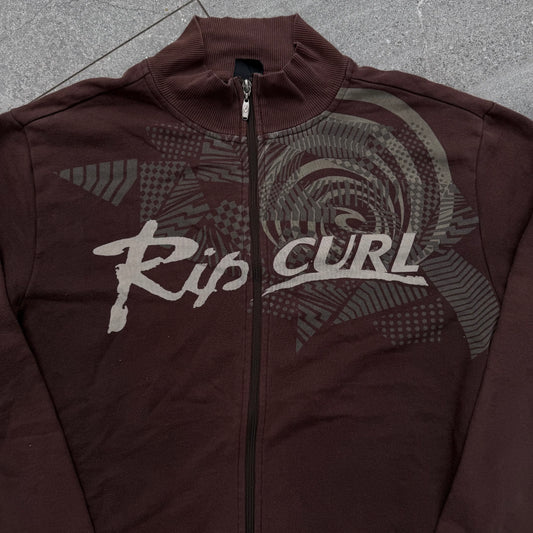 maroon rip curl collar zip - L