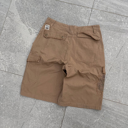stitching details on these go crazy! split cargos - 30”