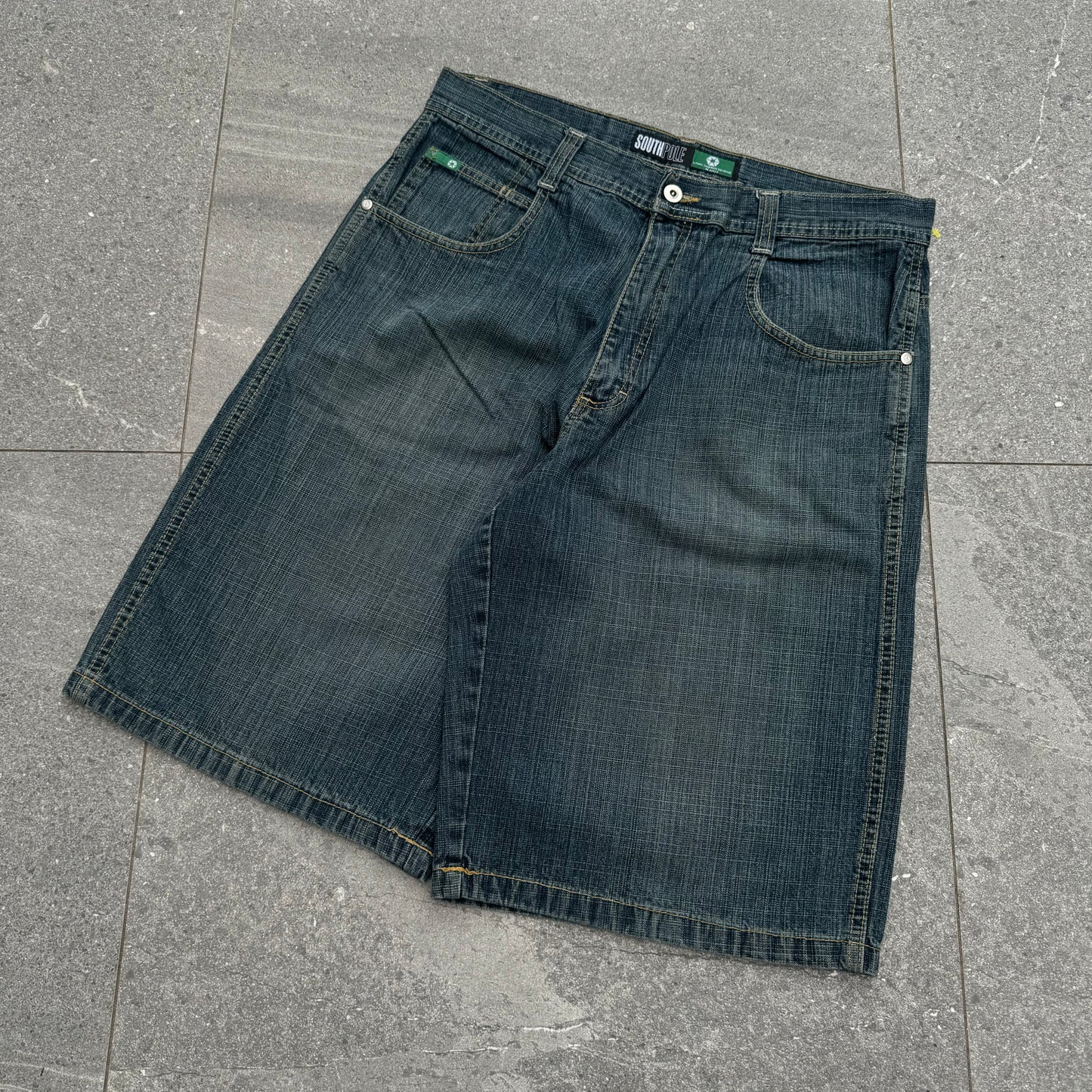 southpole green tab jorts - 36x13.5”