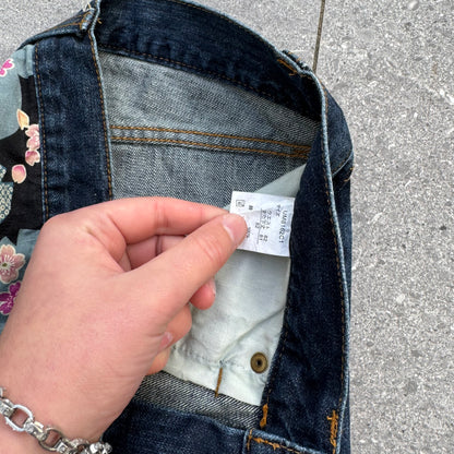 japanese embroidered jeans - 32”