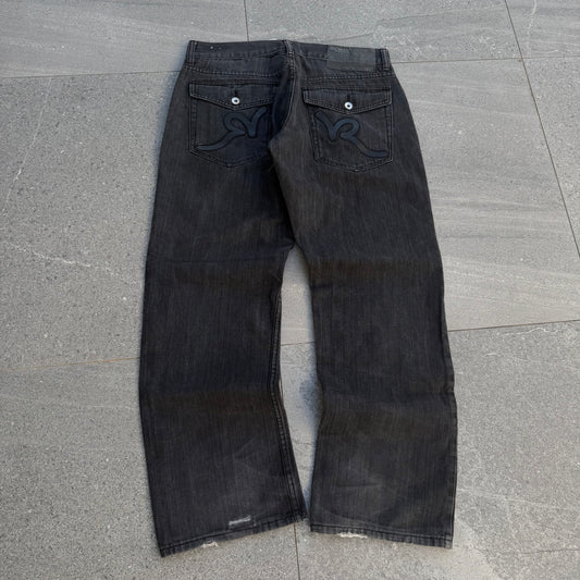 black rocawear bootcuts - 34x30”