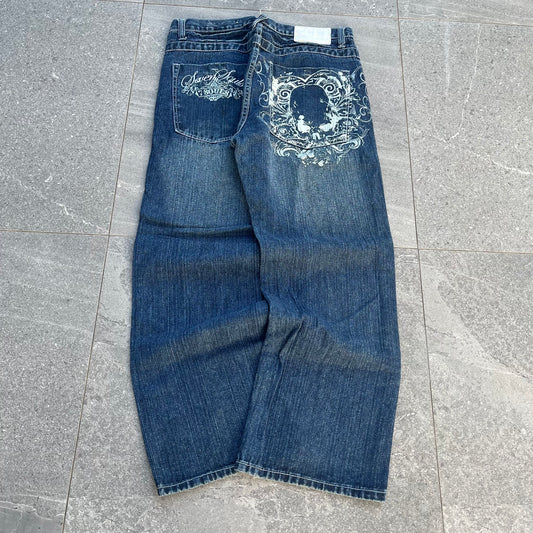 holy FUCK souls skull jeans - 33x29”