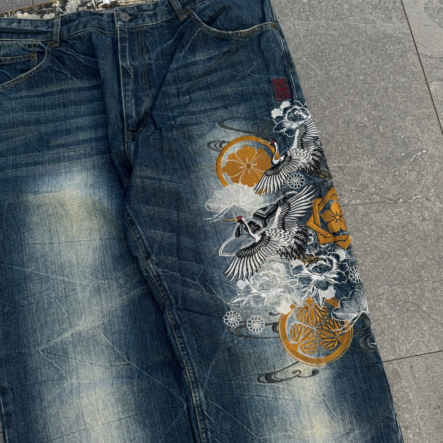 HARD KARAKURI JEANS OMGEEEE - 36x28” (40” outseam)