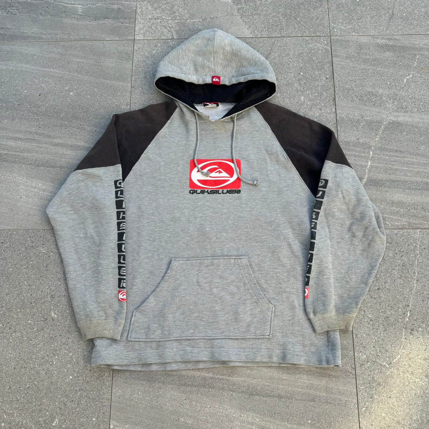 90s quiksilver triple hit hoodie - L
