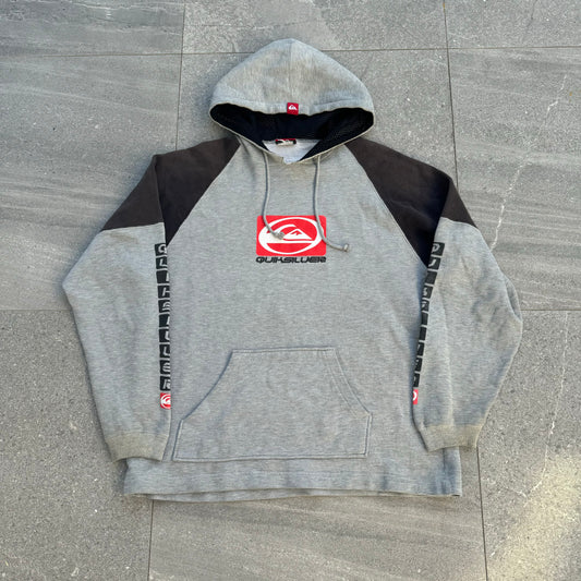 90s quiksilver triple hit hoodie - L