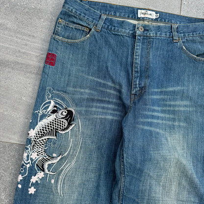 karakuri multi pocket jeans - 38x33”
