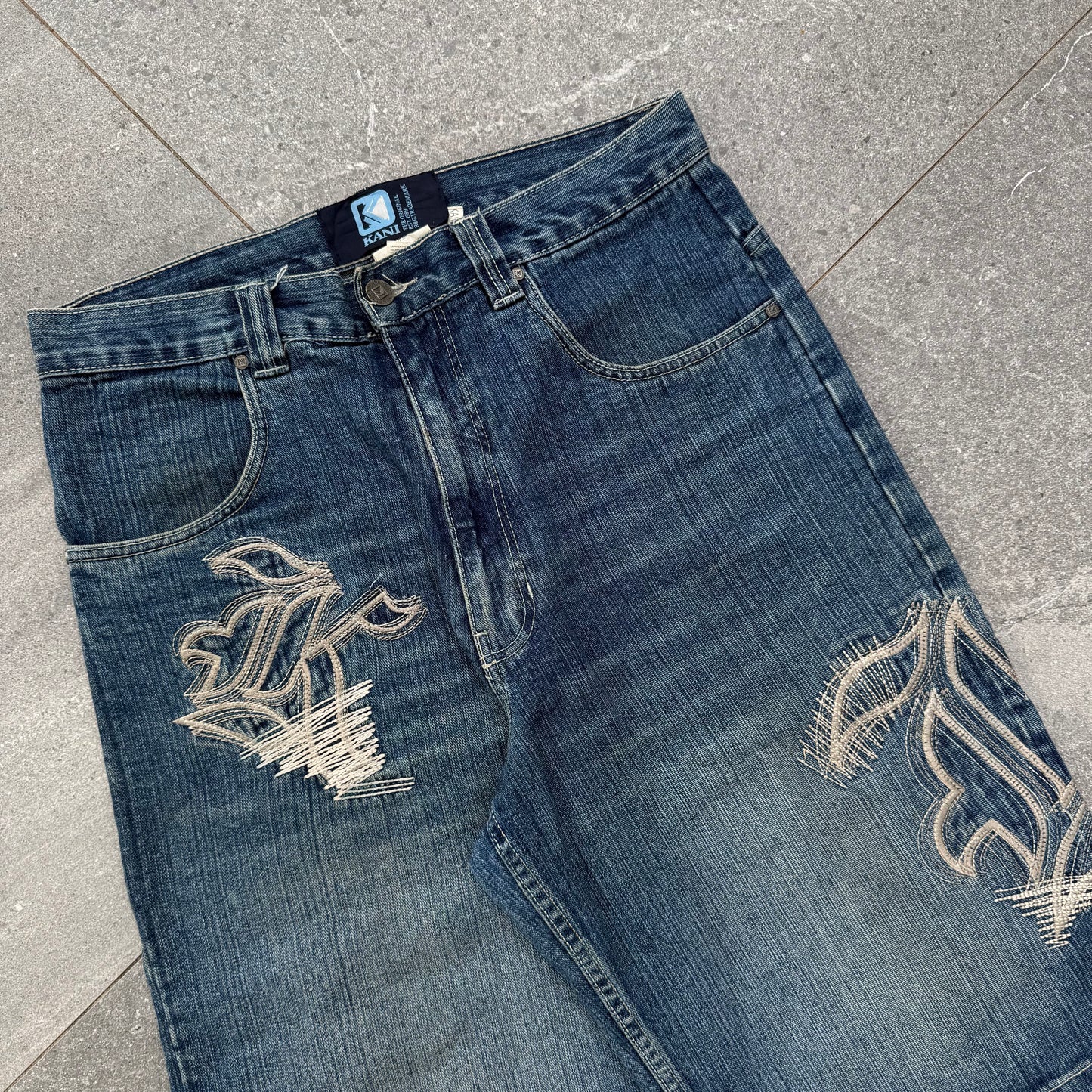 these fit so mf good. karl kani, size 34”