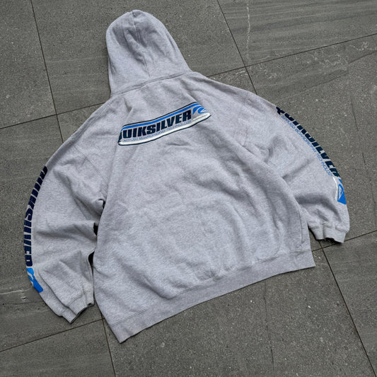 90s quiksilver quad hit hoodie - L