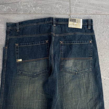 GRAIL navy sandwash southpoles (so phat) - 42x34”