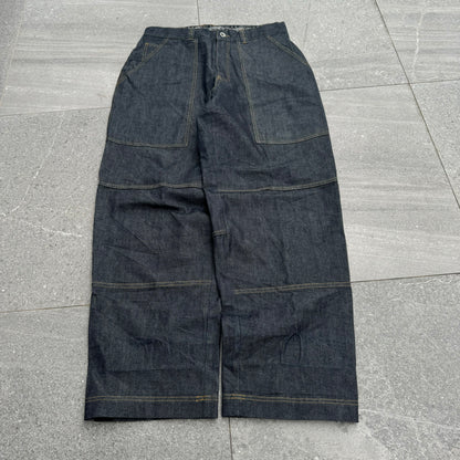 RARE raw denim nike jeans - 36x33”