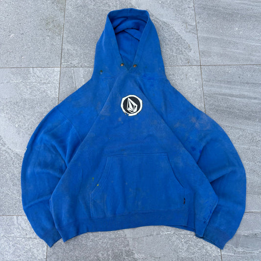 thrashed volcom hoodie - XL
