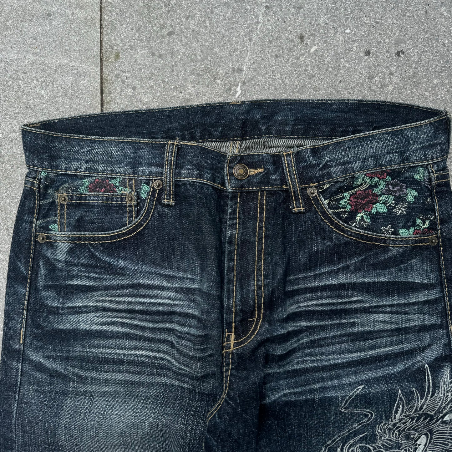 goated memory special indigo fades - 32x30”