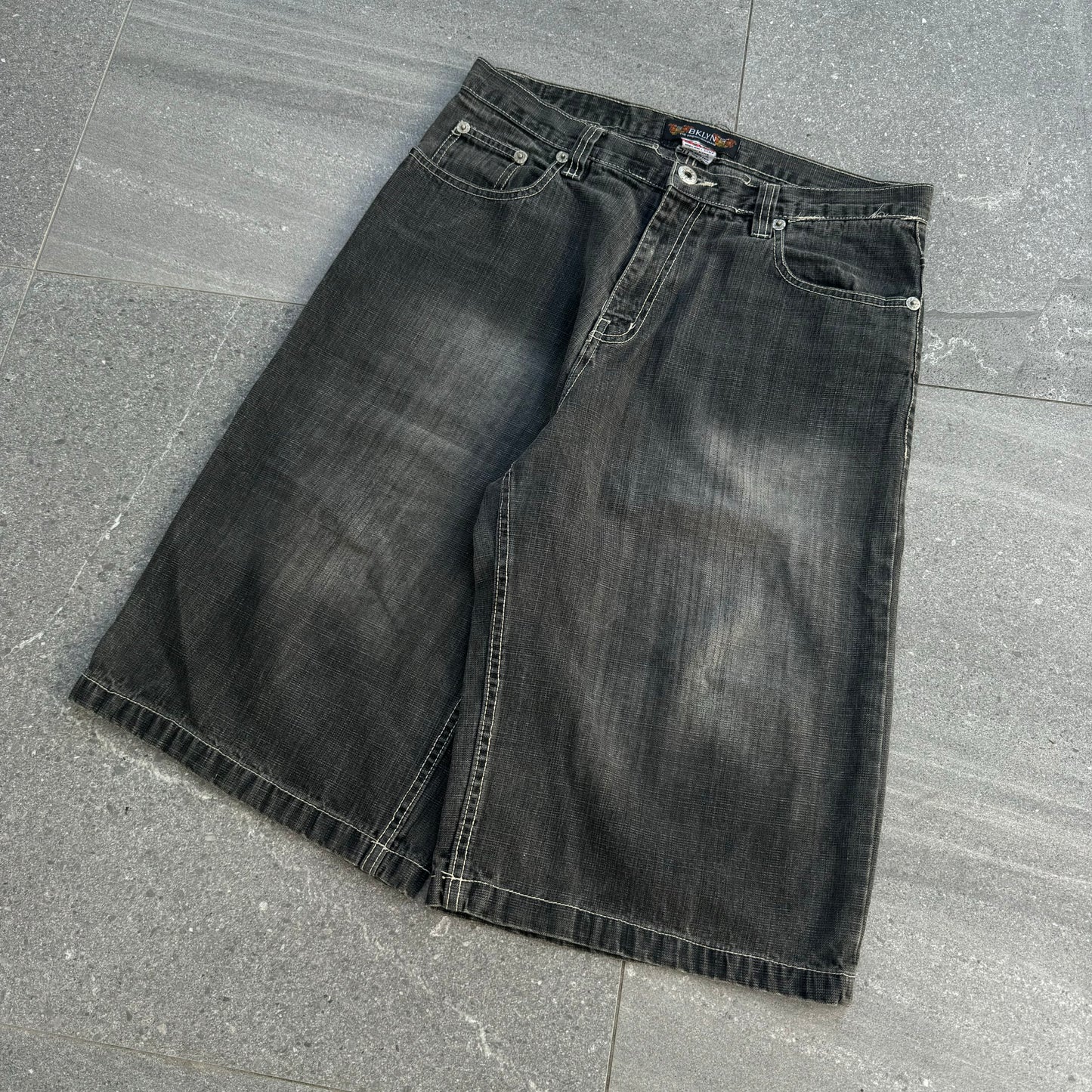 perfect faded black jorts - 34”