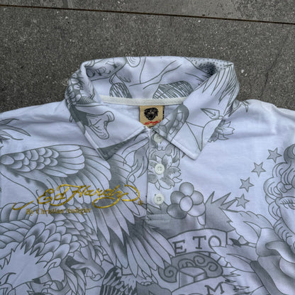 deadstock ed hardy polo - L & XL