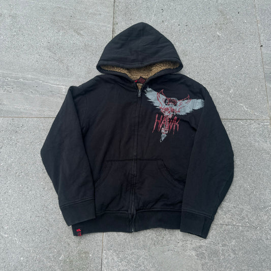 fur lined hawk hoodie - XS/S