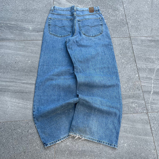 RARE ANCHOR BLUE 'HUGE' JEANS - 32x32”