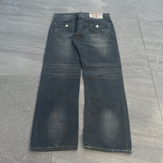 grey truey bootcut faders - 38x32”