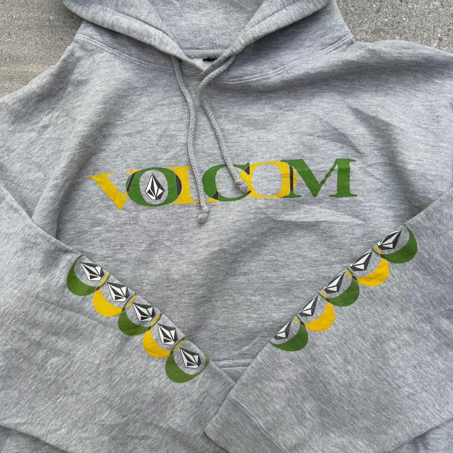 90s volcom tri hit hoodie - M