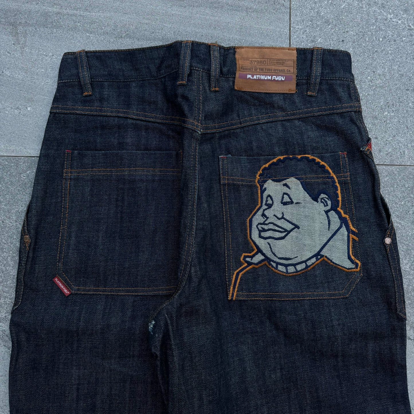 raw denim fubu jeans - 34x32”