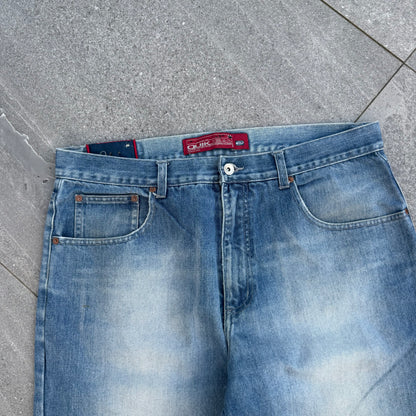 script logo quiksilver jeans - 36x28”
