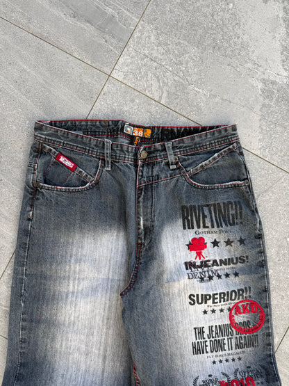 akademiks front hit jeans - 34x33”