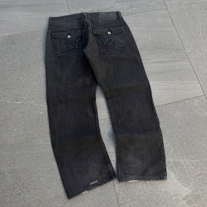 black rocawear bootcuts - 34x30”