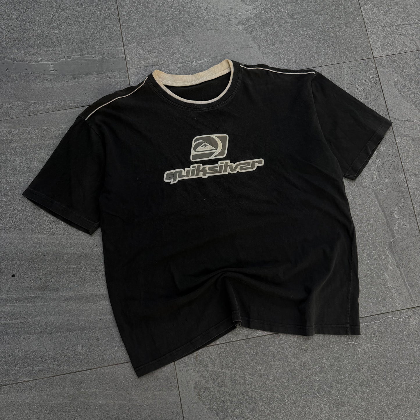 OG panelled quiksilver tee - L