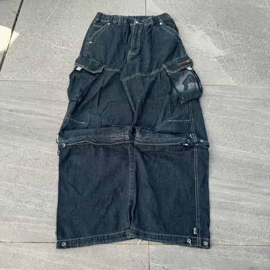 god tier PJ surf jeans (zips into jorts!) 35x30”