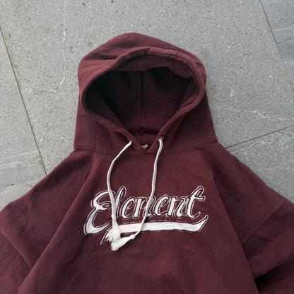 red wine element hoodie - XL
