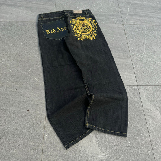 HARD AS FUCK RED APE JEANS - 36x33”
