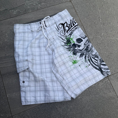 plaid skull hit billabongs - 31”