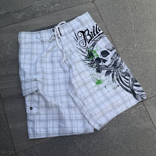 plaid skull hit billabongs - 31”