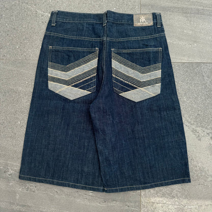 beautiful red ape jorts - 34x14”