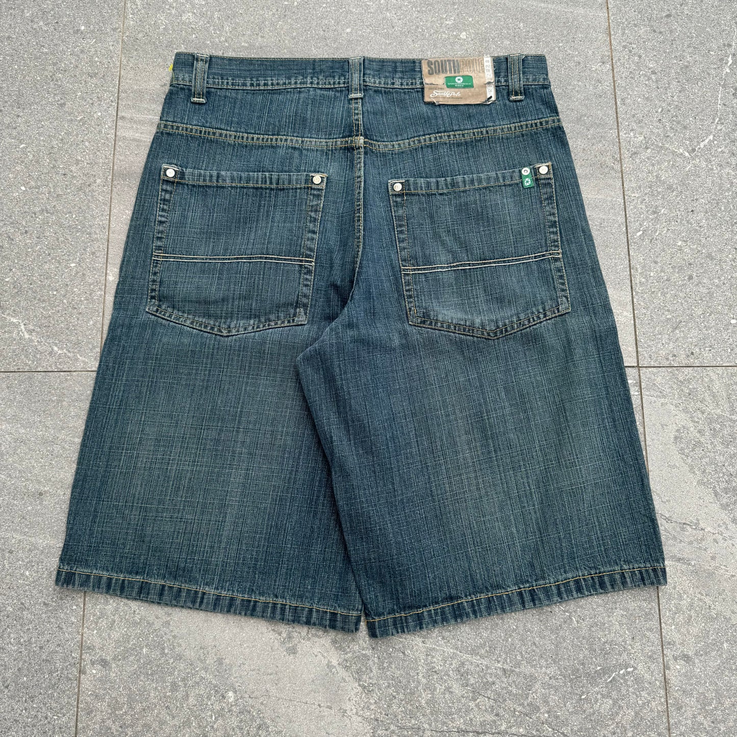 southpole green tab jorts - 36x13.5”