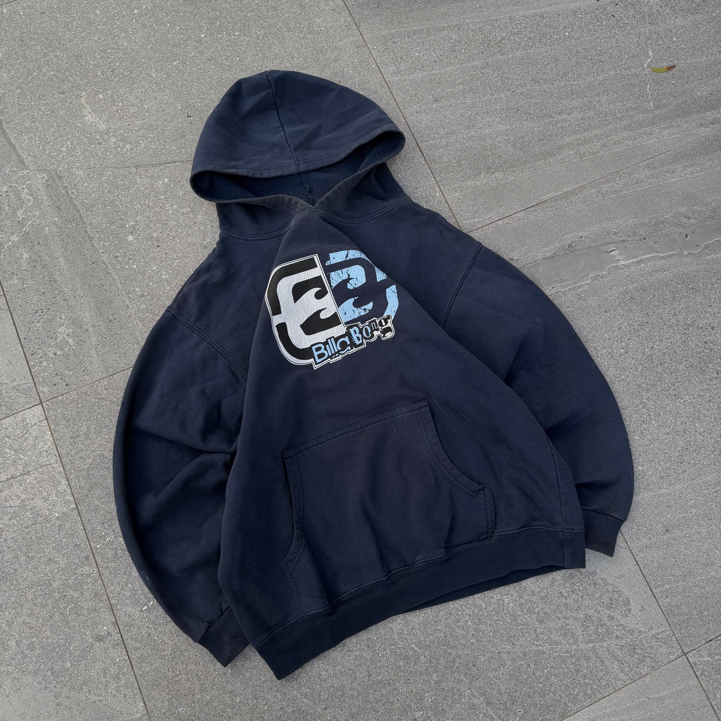 s tier billabong grunge stamp hoodie - XS