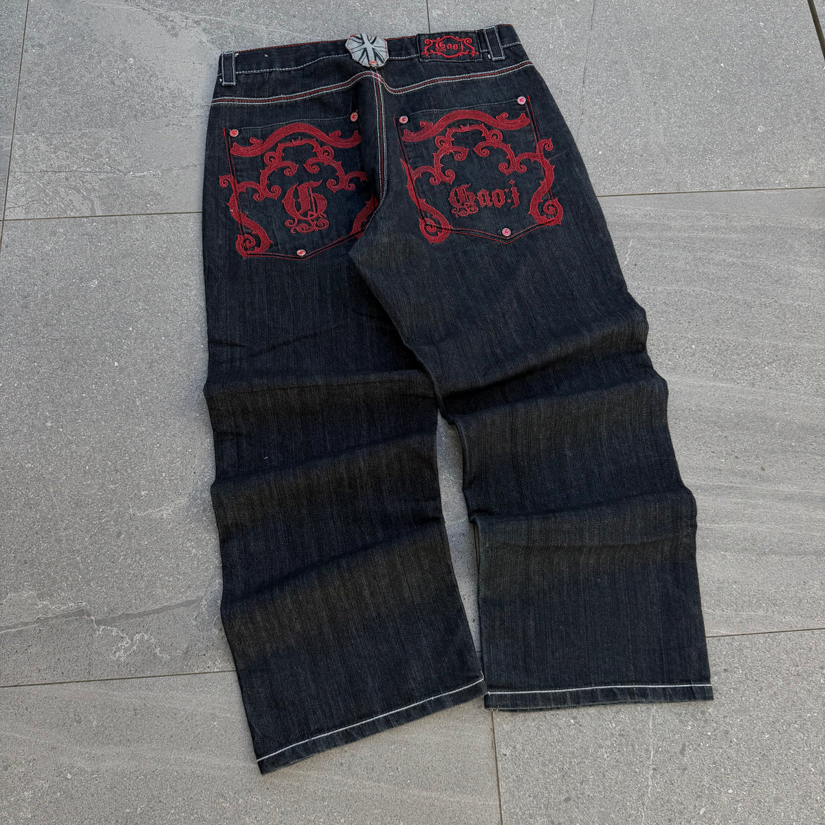 i came all over these. insane gaoj embroidered jeans - 36x30”