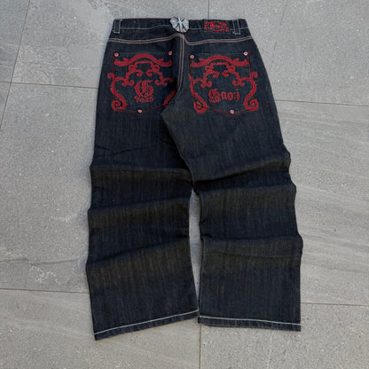 i came all over these. insane gaoj embroidered jeans - 36x30”
