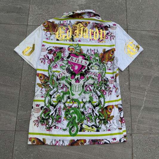 deadstock ed hardy polo - M & L