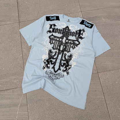 baby blue deadstock southpole tee - L / XL available