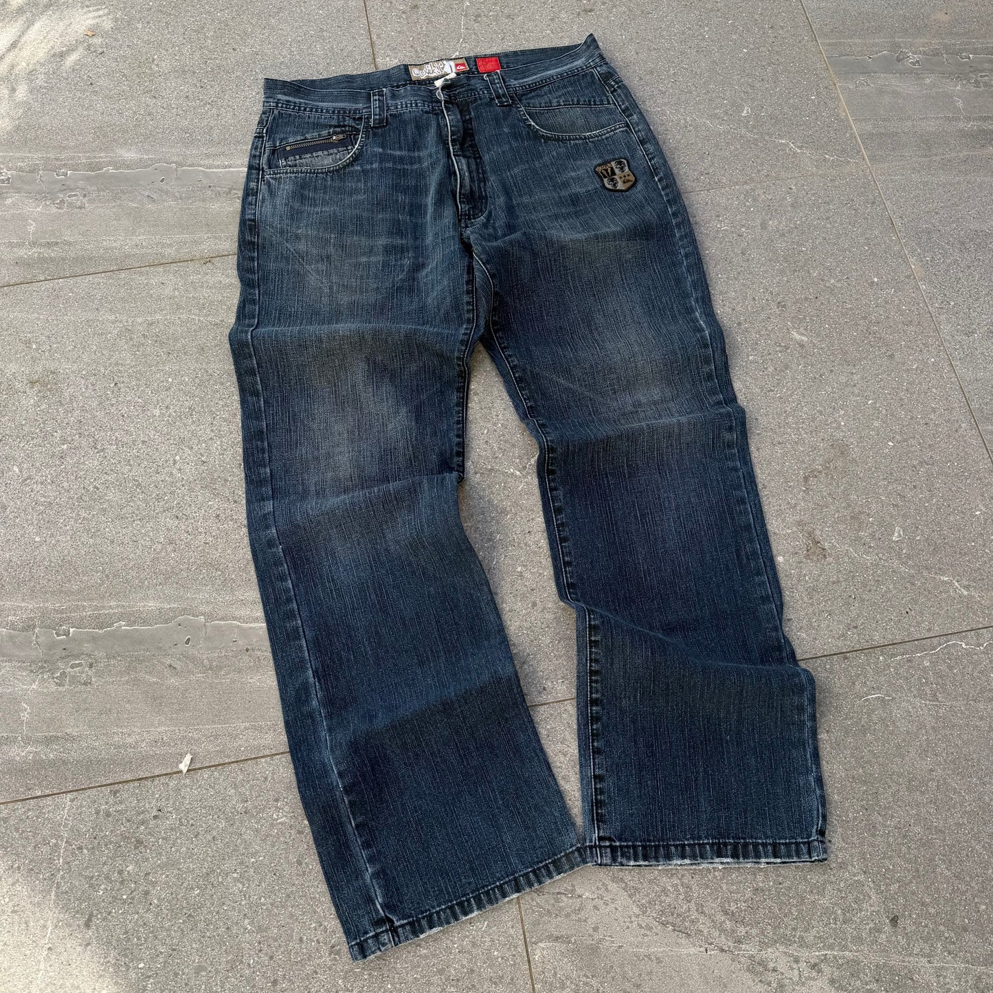 quiksilver patchwork bootcuts - 34x33”